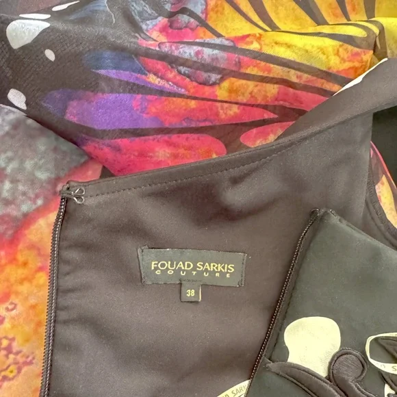 Fouad Sarkis 2381 Butterfly Gown - Picture 9 of 11